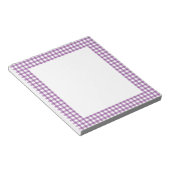 Süßes Retro-Gingham-Karo-Lila-Muster Notizblock (angewinkelt)