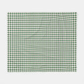 Süßes Retro-Gingham-Karo-Muster | Wintergrün Fleecedecke (Vorderseite (Horizontal))