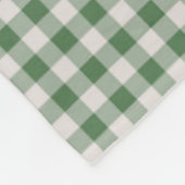 Süßes Retro-Gingham-Karo-Muster | Wintergrün Fleecedecke (Ecke)