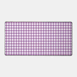 Süßes Retro-Gingham-Karomuster in Lila Schreibtischunterlage