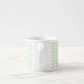 Süßes Retro-Grün-Gingham-Karomuster Espressotasse (Rückseite)
