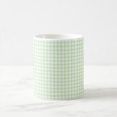 Süßes Retro-Grün-Gingham-Karomuster Kaffeetasse (Mittel)