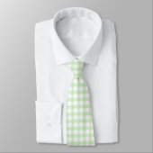 Süßes Retro-Grün-Gingham-Karomuster Krawatte (Gebunden)
