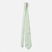 Süßes Retro-Grün-Gingham-Karomuster Krawatte (Rückseite)