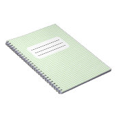 Süßes Retro-Grün-Gingham-Karomuster Notizblock (Rechte Seite)