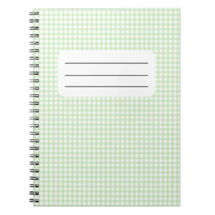 Süßes Retro-Grün-Gingham-Karomuster Notizblock