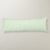 Süßes Retro-Grün-Gingham-Karomuster Seitenschläferkissen (Rückseite)