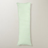 Süßes Retro-Grün-Gingham-Karomuster Seitenschläferkissen (Vorderseite Vertikal)