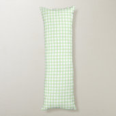 Süßes Retro-Grün-Gingham-Karomuster Seitenschläferkissen (Rückseite (Vertikal))