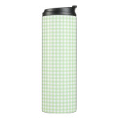 Süßes Retro-Grün-Gingham-Karomuster Thermosbecher (Nach links gedreht)