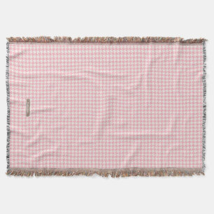 Süßes Retro-Mädchen-Pastellrosa-Hahnentrittmuster Decke