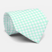 Süßes Retro-Meer-Grün-Gingham-Karo-Muster Krawatte (Gerollt)