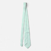 Süßes Retro-Meer-Grün-Gingham-Karo-Muster Krawatte (Rückseite)