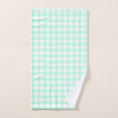 Süßes Retro-Meer-Grün-Gingham-Karomuster Badhandtuch Set (Handtuch)