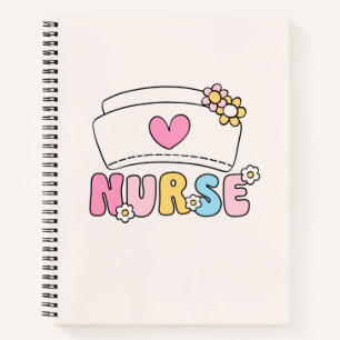 Süßes Retro-Modernes Notizbuch Krankenpfleger Le