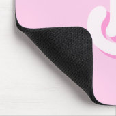 Süßes Retro-Monogramm Rosa Mousepad (Ecke)