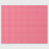 Süßes Retro Muster in hellrotem Gingham-Karo Geschenkpapier (Flach)