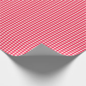 Süßes Retro Muster in hellrotem Gingham-Karo Geschenkpapier (Ecke)
