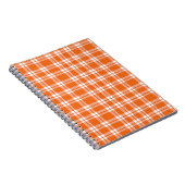Süßes Retro-Orangengingham-Karo-Muster Notizblock (Rechte Seite)