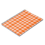 Süßes Retro-Orangengingham-Karo-Muster Notizblock (Linke Seite)