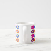 Süßes Retro-Penny-Blumenmuster Espressotasse (Rückseite)