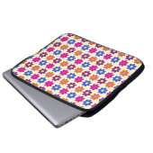 Süßes Retro-Penny-Blumenmuster Laptopschutzhülle (Vorne Knopf)