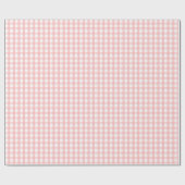 Süßes Retro-Rosa-Gingham-Karo-Muster Geschenkpapier (Flach)