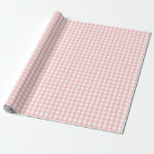 Süßes Retro-Rosa-Gingham-Karo-Muster Geschenkpapier (Ungerollt)