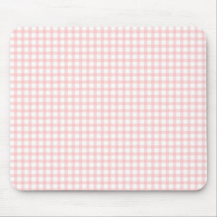 Süßes Retro-Rosa-Gingham-Karo-Muster Mousepad