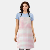 Süßes Retro-Rosa-Gingham-Karo-Muster Schürze (Getragen)