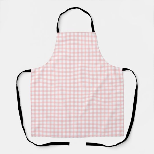 Süßes Retro-Rosa-Gingham-Karo-Muster Schürze (Vorderseite)