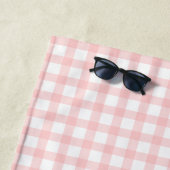 Süßes Retro-Rosa-Gingham-Karo-Muster Strandtuch (Beispiel)