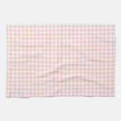Süßes Retro-Rosa-Gingham-Karomuster Geschirrtuch (Horizontal)
