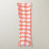 Süßes Retro-Rot Gingham Karomuster Seitenschläferkissen (Vorderseite Vertikal)