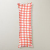 Süßes Retro-Rot Gingham Karomuster Seitenschläferkissen (Rückseite (Vertikal))