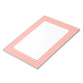 Süßes Retro-Rotkariertes Gingham-Muster Notizblock (angewinkelt)