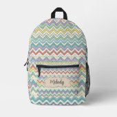 Süßes Retro-Schulmuster  Bedruckter Rucksack (Vorderseite)
