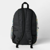 Süßes Retro-Schulmuster  Bedruckter Rucksack (Rückseite)