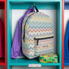 Süßes Retro-Schulmuster  Bedruckter Rucksack