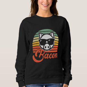 Süßes Retro-Schwein Ich Liebe Bacon-Tag Bacon Foo Sweatshirt
