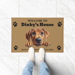 Süßes Rhodesian Ridgeback-Hundefoto Fußmatte