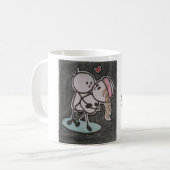 Süßes romantisches Paar Liebestasse Kaffeetasse (Vorderseite Links)