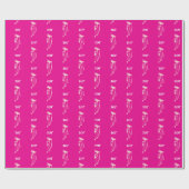 Süßes rosa Abschluss-Eulen-Muster Geschenkpapier (Flach)