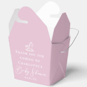 Süßes Rosa-Babyshower-Holzpferd-Glück Geschenkschachtel (Offen)