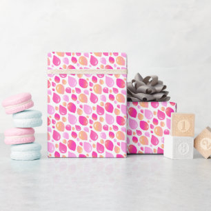 Süßes rosa Ballon Mädchen Muster Geschenkpapier
