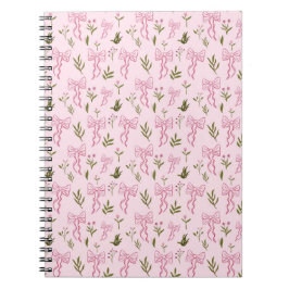 Süßes rosa Band florales nahtloses Muster Notizblock