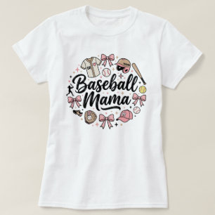 Süßes Rosa Baseball Mama T-Shirt - Stylischer Spie