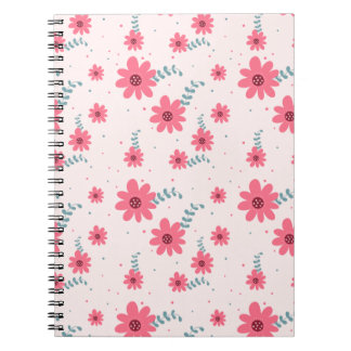 Süßes rosa Blumenmuster | Gänseblümchen-Blumen-Äst Notizblock