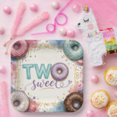 Süßes rosa Donut-Thema Pappteller (Party)