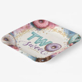 Süßes rosa Donut-Thema Pappteller (Gewinkelt)